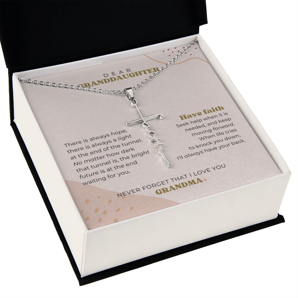Dear Granddaughter - Have Faith - Cross Necklace