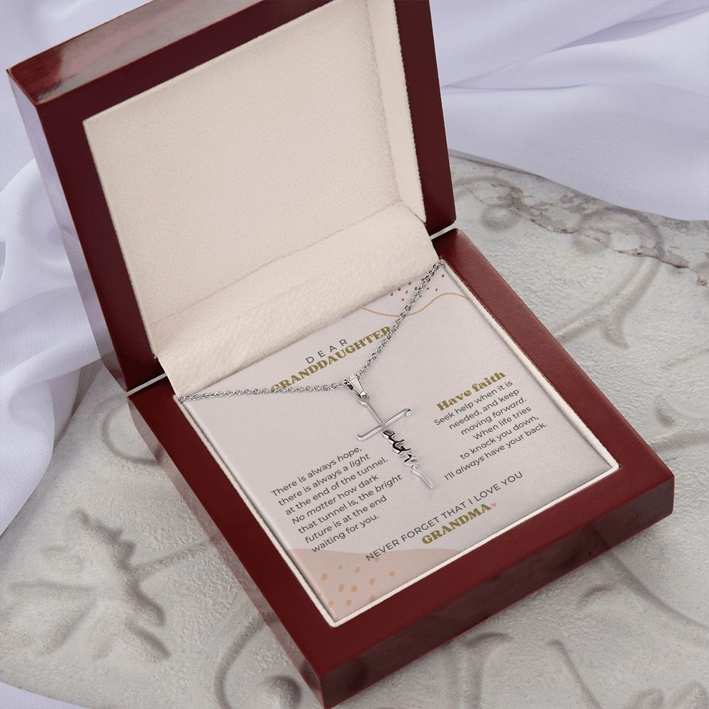 Dear Granddaughter - Have Faith - Cross Necklace