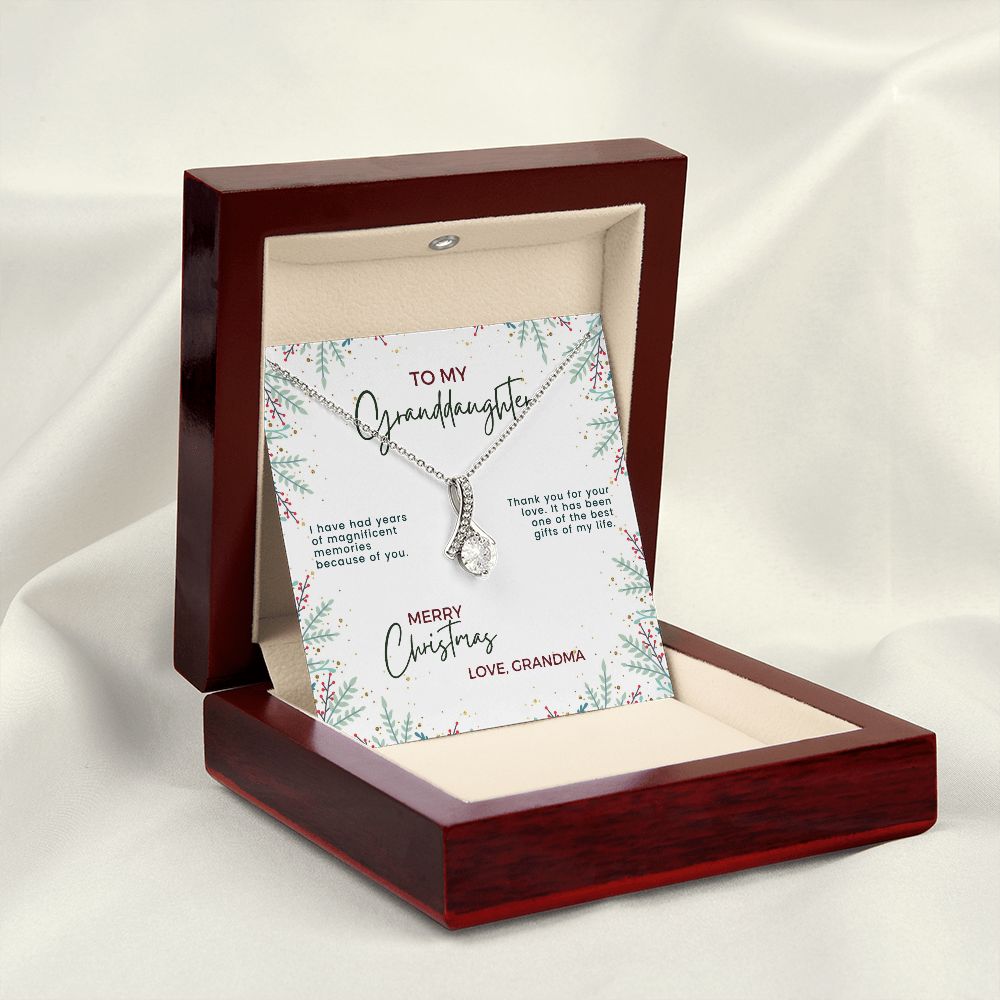 Christmas Gift For Granddaughter - Magnificent Memories - Petite Ribbon Necklace