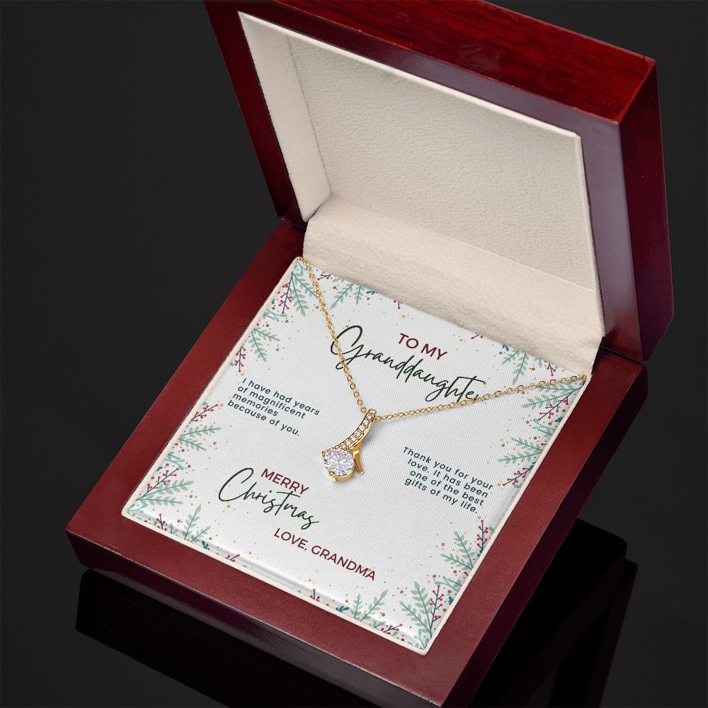 Christmas Gift For Granddaughter - Magnificent Memories - Petite Ribbon Necklace