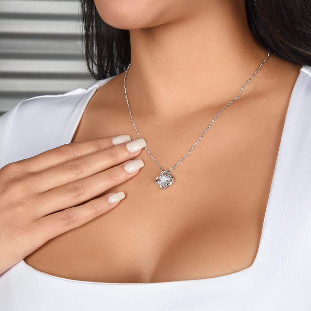 To My Granddaughter - You are loved - Knot Necklace