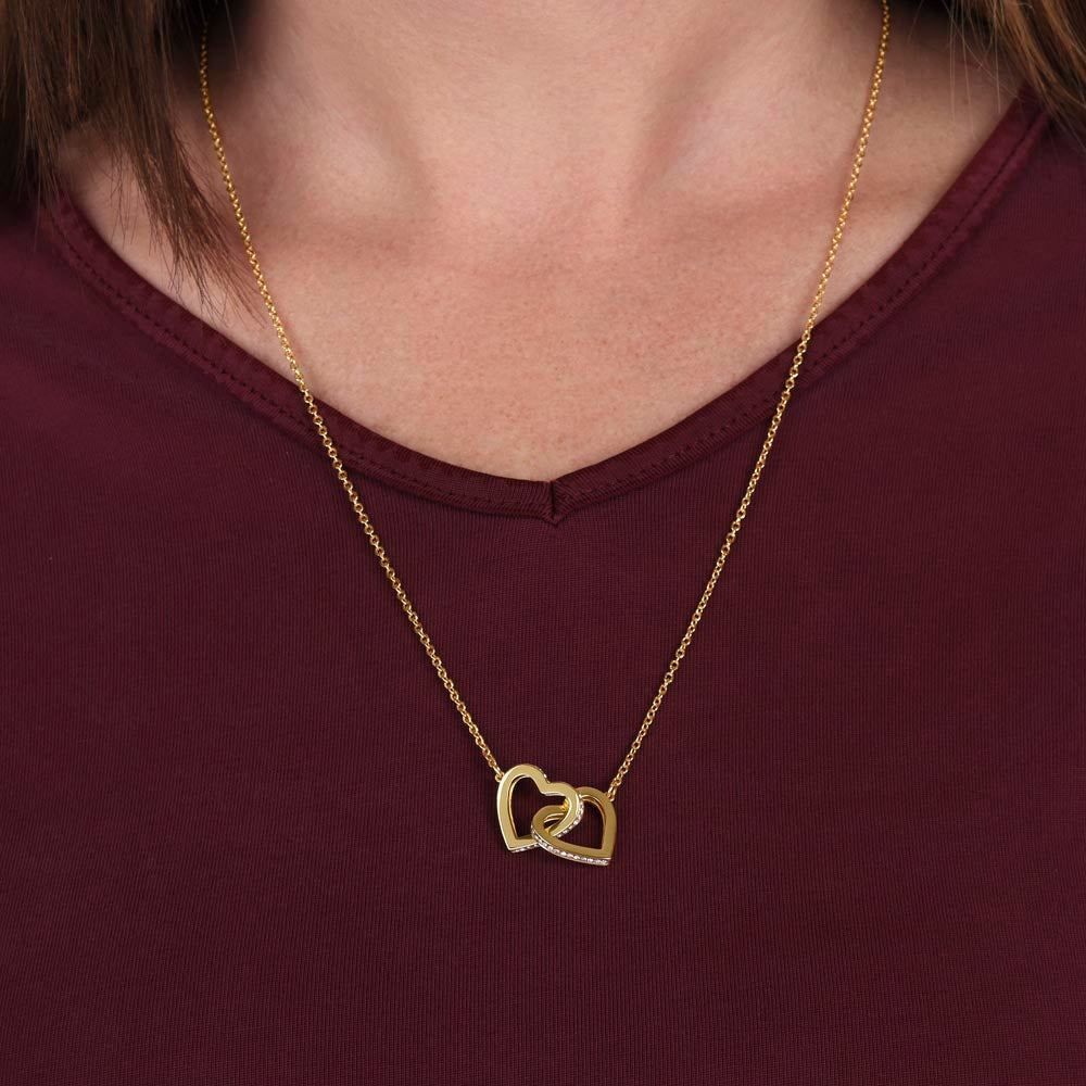 To My Granddaughter - Priceless Memories - Interlocking Hearts Necklace