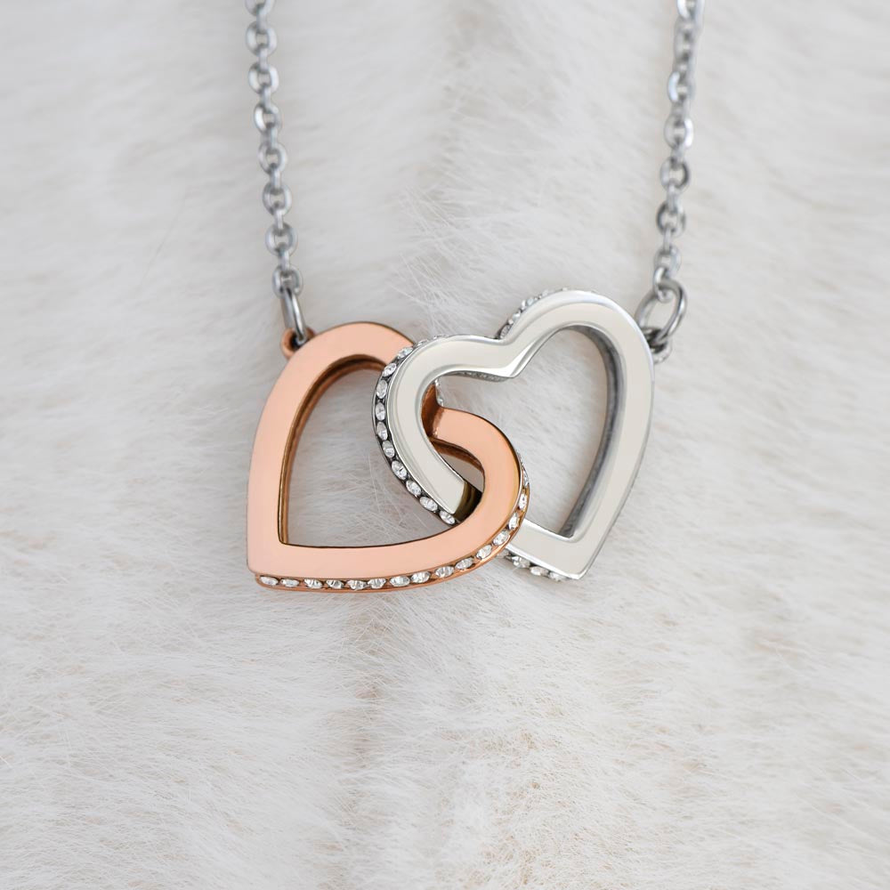 To My Granddaughter - Priceless Memories - Interlocking Hearts Necklace