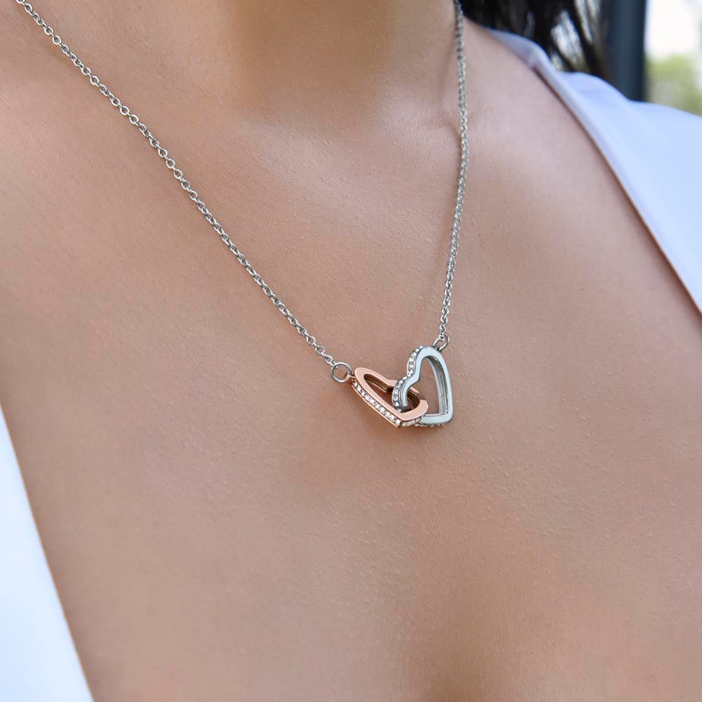 To My Granddaughter - Priceless Memories - Interlocking Hearts Necklace