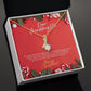 Christmas Gift For Granddaughter - You Are The Most Beautiful Gift - Petite Ribbon Necklace