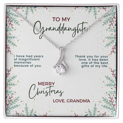 Christmas Gift For Granddaughter - Magnificent Memories - Petite Ribbon Necklace