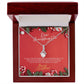 Christmas Gift For Granddaughter - You Are The Most Beautiful Gift - Petite Ribbon Necklace