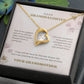 Dear Granddaughter - I promise to love you - Forever Necklace